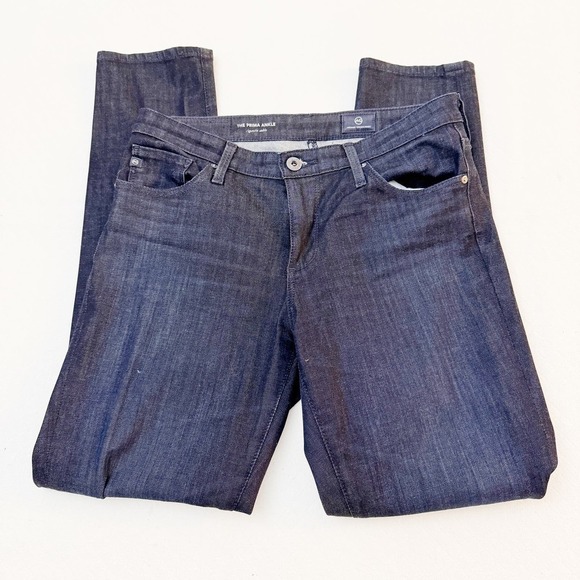 AG The Prima Cigarette Ankle Dark Wash Denim Skinny Jeans Size 27 MINT - Picture 6 of 7